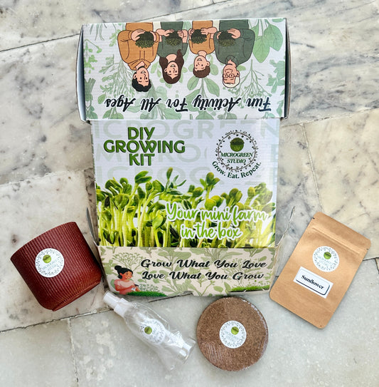 Microgreen Kit Gift Box – Grow Fresh Organic Superfoods at Home | Unique Eco-Friendly Gift