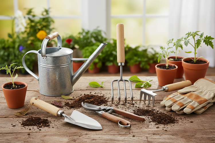 Microgreen growing accessories including trays and spray bottle