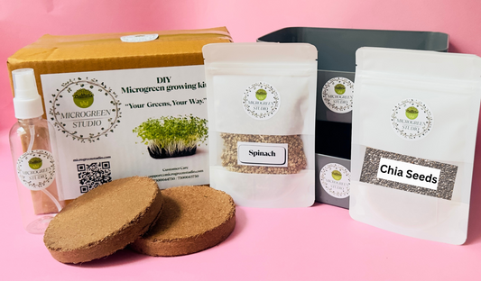 Chia Seeds + Spinach DIY Microgreen Studio kit