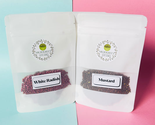 White Radish + Mustard DIY Microgreen Studio kit