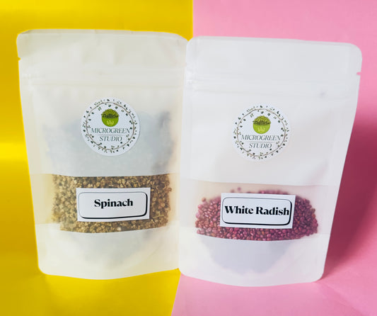 White Radish + Spinach DIY Microgreen Studio kit
