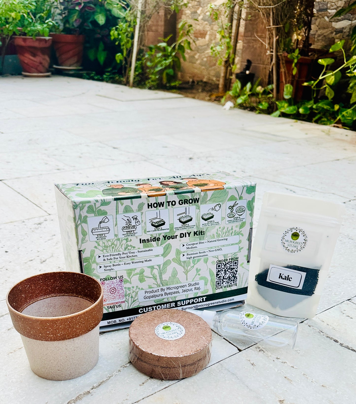 Microgreen Gift Combo – 2 Seeds & Pots | Healthy Eco-Friendly Gift Box