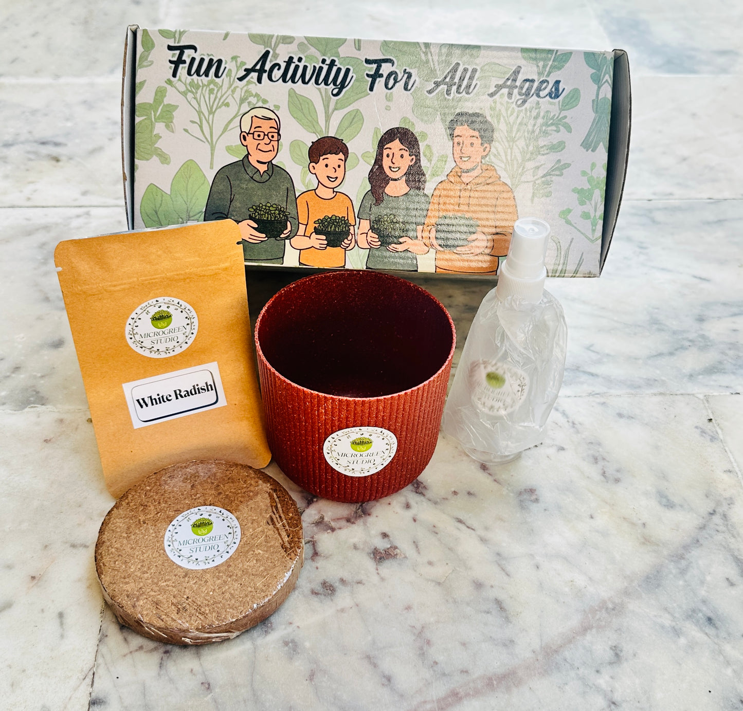 Microgreen Kit Gift Box – Grow Fresh Organic Superfoods at Home | Unique Eco-Friendly Gift