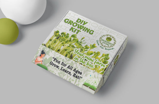 Microgreen Kit Gift Box – Grow Fresh Organic Superfoods at Home | Unique Eco-Friendly Gift