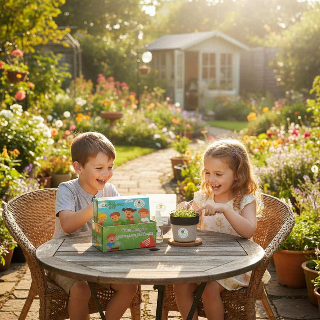 Kids Microgreen Kit – Fun Gardening Kit for Kids | Grow, Play & Learn Healthy Superfoods